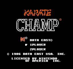 Karate Champ – Title screen