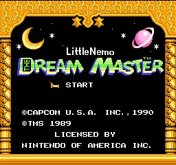 Little Nemo: The Dream Master – Titelbildschirm