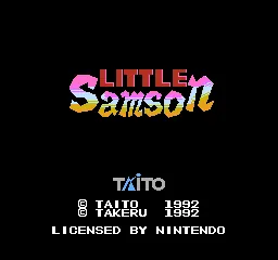 Little Samson – Titulní obrazovka