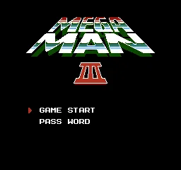 Mega Man 3 – Title screen