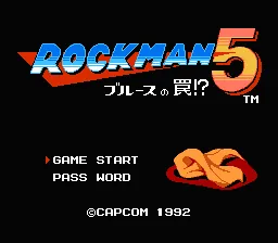 Mega Man 5 – Titelbildschirm