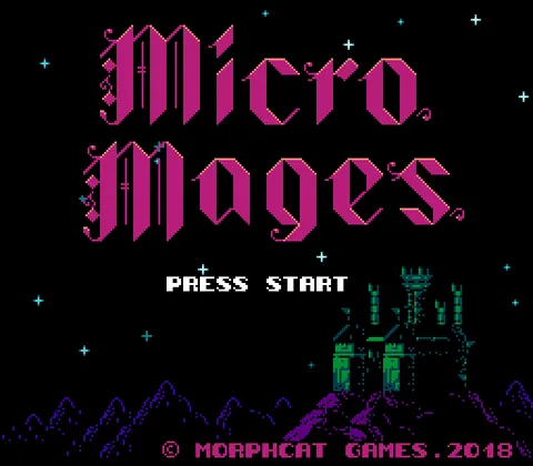 Micro Mages – Titelbildschirm