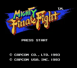 Mighty Final Fight – Title screen