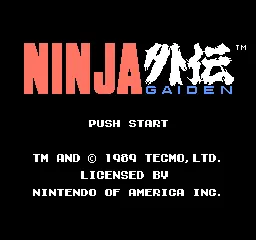 Ninja Gaiden – Title screen