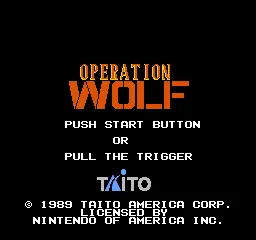 Operation Wolf – Title screen