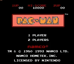 Pac-Man – Title screen