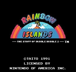 Rainbow Islands – Titulní obrazovka
