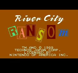 River City Ransom – Titulní obrazovka