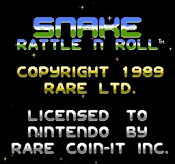 Snake Rattle 'n' Roll – Title screen