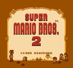 Super Mario Bros. 2 – Title screen