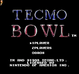 Tecmo Bowl – Titelbildschirm
