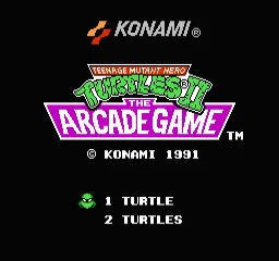 Teenage Mutant Ninja Turtles II: The Arcade Game – Title screen