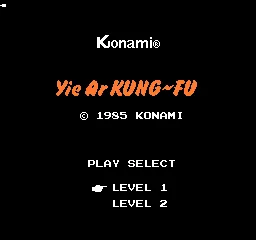 Yie Ar Kung-Fu – Titelbildschirm