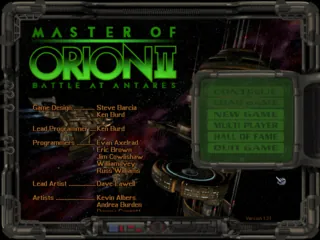Master of Orion II: Battle at Antares – Title screen