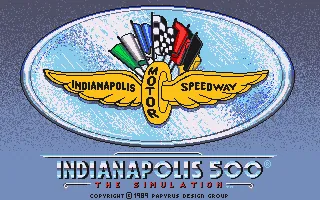 Indianapolis 500: The Simulation – Titulní obrazovka