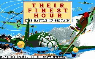 Their Finest Hour: The Battle of Britain – Title screen