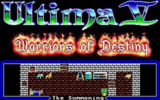 Ultima V: Warriors of Destiny – Titelbildschirm