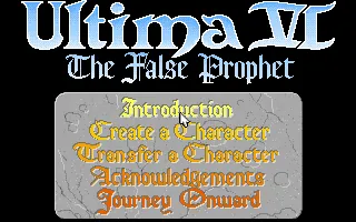 Ultima VI: The False Prophet – Titulní obrazovka