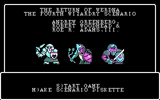 Wizardry IV: The Return of Werdna – Title screen