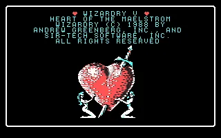 Wizardry V: Heart of the Maelstrom – Titelbildschirm