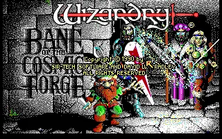 Wizardry VI: Bane of the Cosmic Forge – Titelbildschirm