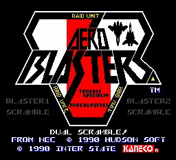 Aero Blasters – Title screen
