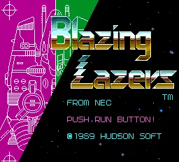 Blazing Lazers – Écran-titre