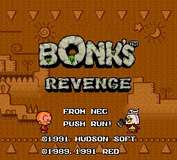 Bonk's Revenge – Title screen