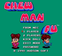 Chew Man Fu – Title screen