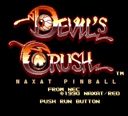 Devil's Crush – Title screen