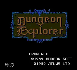 Dungeon Explorer – Title screen