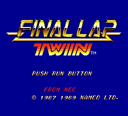 Final Lap Twin – Title screen