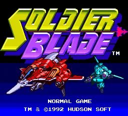 Soldier Blade – Title screen