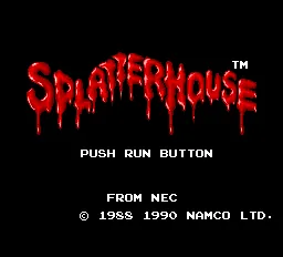 Splatterhouse – Title screen