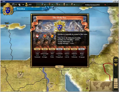 Europa Universalis III – Aus dem Spiel