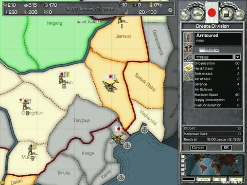 Hearts of Iron – In-game