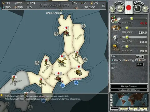 Hearts of Iron – In-game