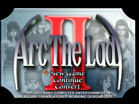Arc the Lad II – Titulní obrazovka