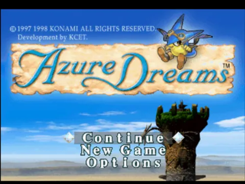 Azure Dreams – Titulní obrazovka