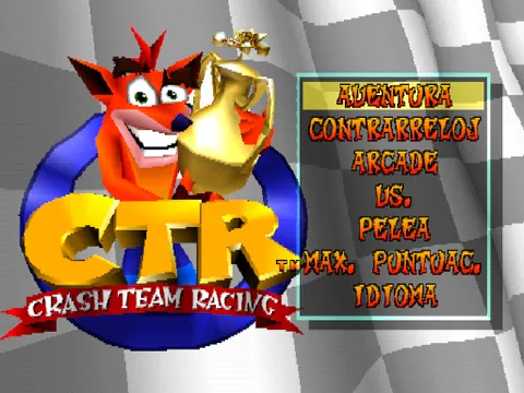 Crash Team Racing – Titulní obrazovka