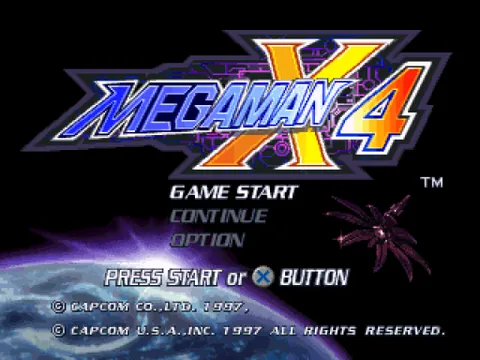 Mega Man X4 / X5 – Titulní obrazovka