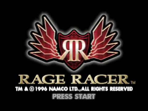 Rage Racer – Title screen