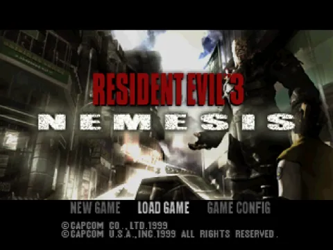 Resident Evil 3: Nemesis – Titulní obrazovka