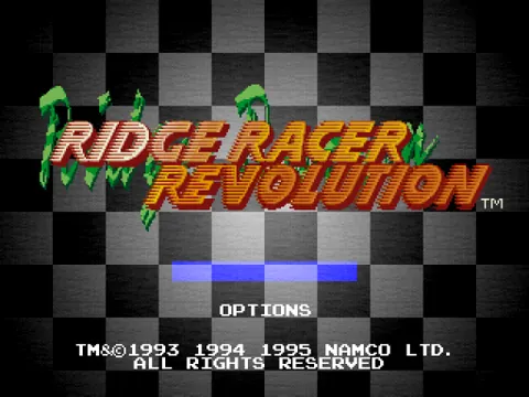 Ridge Racer Revolution – Titulní obrazovka