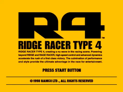 Ridge Racer Type 4 – Title screen