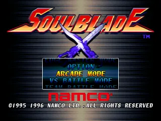 Soul Blade – Titulní obrazovka