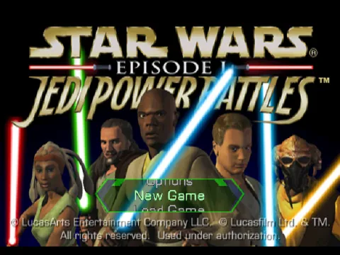 Star Wars: Jedi Power Battles – Titelbildschirm