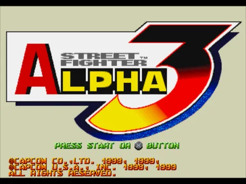 Street Fighter Alpha 3 – Titulní obrazovka