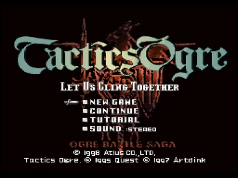 Tactics Ogre: Let Us Cling Together – Title screen