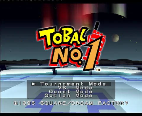 Tobal No. 1 – Titelbildschirm